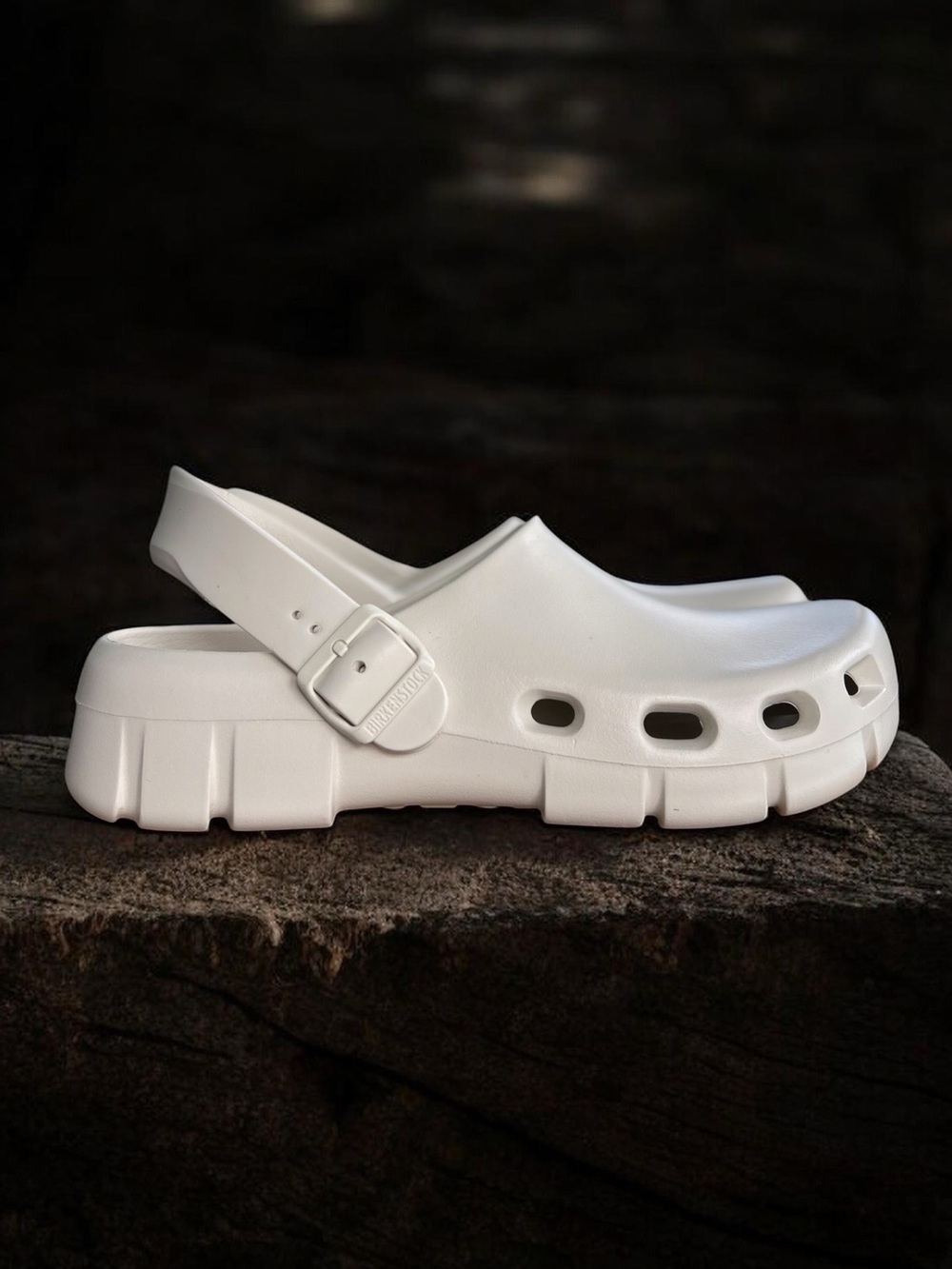 BIRKENSTOCK Birki Flow EVA Clogs - Eggshell- Adjustable Heel Strap- EU 43 - 🆕